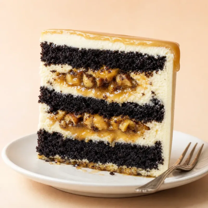 Начинка «Шоколад – Фундук» – разрез торта, Trinkoinna.cake