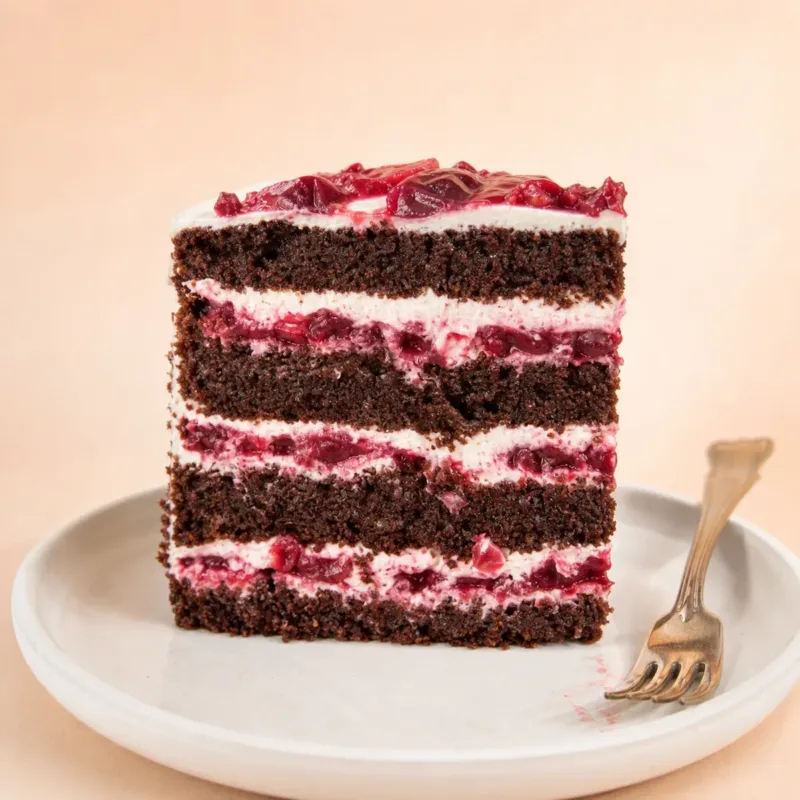 Начинка «Шоколад – Вишня» – разрез торта, Trinkoinna.cake